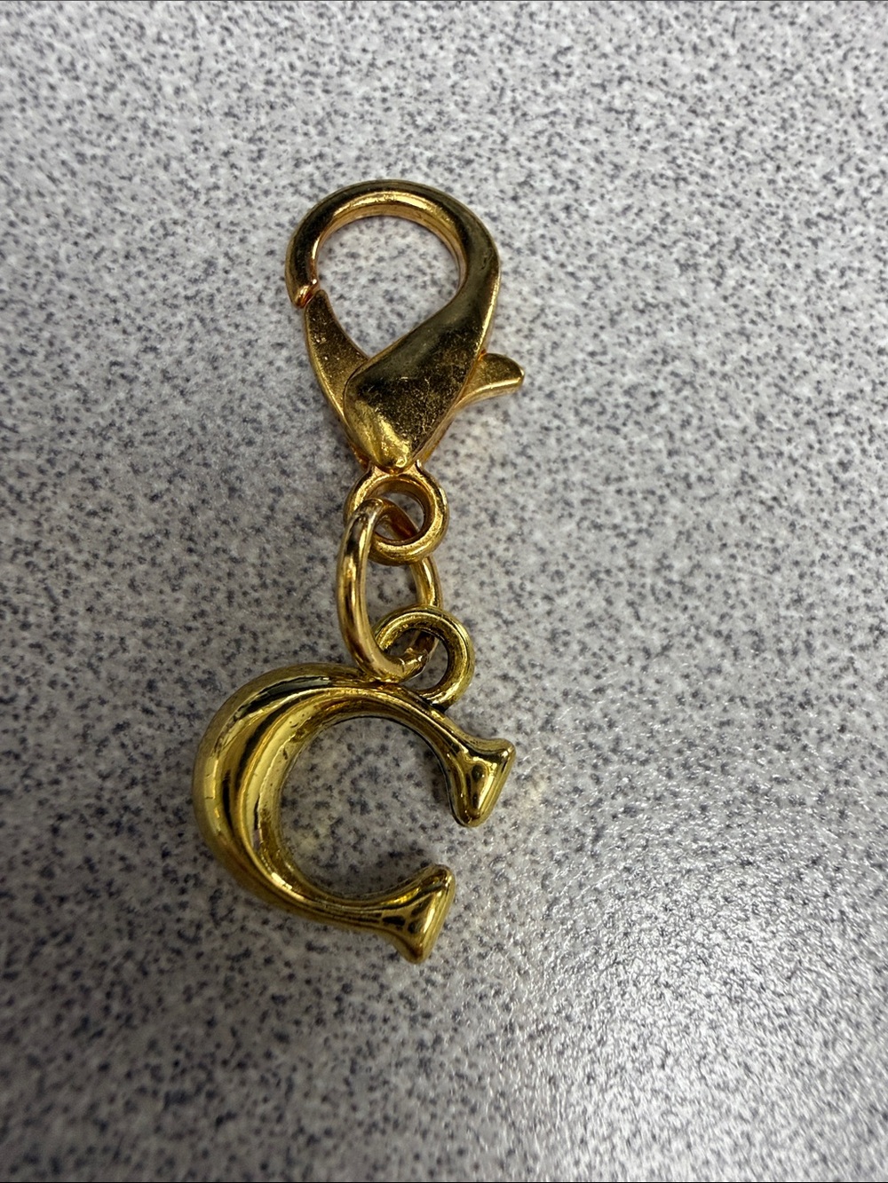 Coach Gold 'C' Initial Charm with Lobster Clasp